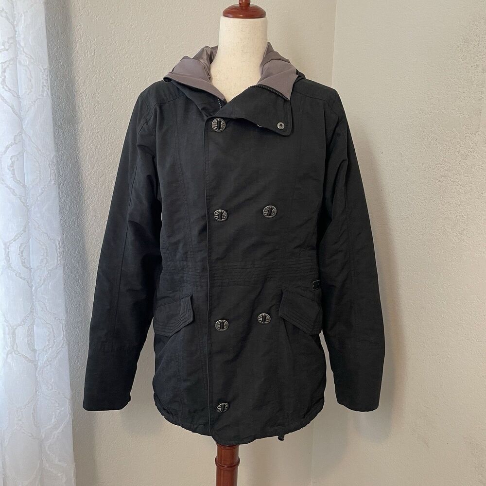 Womens Burton DryRide Hooded Snowboard Jackect black Women Size Large Insulated
